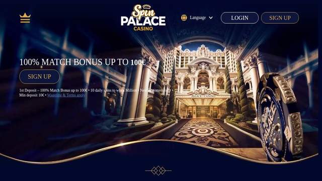 Spin Palace casino screenshot